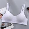 Roupa Íntima Feminina para Desenvolvimento Algodão Copo Fino Sem Aro Sutiã Confortável Respirável Sutiã de Copo Fixo para Estudantes Adolescentes