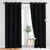 Cortinas para Comércio Exterior, Amazon Transfronteiriço, Decorativas Cor Sólida Blackout, Proteção Solar, Perfuradas, para Quarto e Sala de Estar, Isolamento Térmico, Janela Cor Sólida Blackout