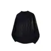 Suéter de Punto Grueso para Hombre con Diseño de Cable de Diamante Cuello Redondo Punto Grueso Retro Hombro Caído Holgado Ropa de Abrigo Otoño Invierno Capa Base Venta al por Mayor