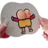 Papel de Dibujo con Textura de Espuma Niños DIY Redondo Cuadrado Paleta de Madera Algodón Color Puro Pintura Multifuncional Compacto Esponja Limpiadora Facial
