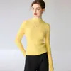 Suéter de gola alta 100% cashmere puro para mulheres, novo suéter base de malha slim-fit para outono e inverno, top de cashmere de manga longa liso