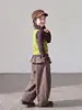 Conjunto de Top para Niñas 2026 Otoño Nuevo Estilo Conjunto de Dos Piezas en Contraste de Color en Capas para Niños Ropa de Manga Larga para Primavera y Otoño