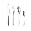 Conjunto de Faca, Garfo e Colher Feito de Aço Inoxidável 304 Espesso, Faca de Bife, Garfo e Colher de Sobremesa Kunpeng para Restaurante Ocidental, Colher de Café para Hotel, Uso em Jantar