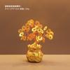 Vaca lechera de cristal amarillo adornos de fruta roja árbol de la fortuna pequeño fortuna árbol de la fortuna creativo mueble de vino accesorios de decoración del hogar sala de estar mueble de TV