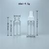 Venda por atacado 60ml spray frasco transparente álcool desinfecção spray frasco loção perfume embalagem frasco pet garrafa de plástico fabricantes