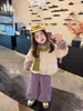 Abrigo grueso de algodón estilo coreano con cuello de piel sintética para niñas, nueva colección de invierno 2026, prenda de abrigo de moda y cálida con forro de polar para bebés y niños