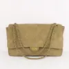 Bolso bandolera de cuero esmerilado para otoño e invierno, versátil, de gran capacidad, acolchado, con cadena, solapa de cuero genuino, bolso de hombro