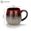 Fábrica de Exportación al por Mayor Color Gradiente Glaseado de Horno Taza de Oficina Taza de Té Taza de Té Taza de Cerámica