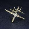 Corea del Sur Broche estrella Awn de metal de alta calidad, nuevo y moderno, con incrustaciones de diamantes, accesorio para ropa personalizado, fijo, anti-exposición