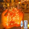 Lámpara de alambre de cobre LED transfronteriza al por mayor Cadena de lámparas de alambre de cobre con control remoto USB Lámpara de alambre de cobre impermeable Ambiente festivo Luces decorativas