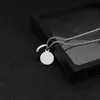 Collar de Acero de Titanio Estilo Wang Yibo Anillo de Moda Colgante Doble Uso Hip-Hop Disco Minimalista Colgante para Hombres y Mujeres Cadena de Suéter