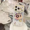 Etiqueta rayada Shin-chan diseño lindo adecuada para iPhone 17, Apple 18 Pro Max, soporte, funda de teléfono 15, 16 succión magnética