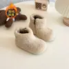 Botas de Piel para Niñas 2026 Invierno Nuevas Botas de Nieve Cálidas para Niños Botas de Algodón para Bebé Lindas Botas Cortas con Forro Polar para Niñas