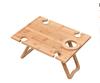 Mesa plegable de madera transfronteriza nueva caqui copa de vino mesa de picnic para exteriores mini mesa de vino portátil