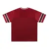 Jersey estilo americano con diseño de lentejuelas, camiseta deportiva de fútbol, camiseta fresca de secado rápido para verano, manga corta de malla hueca para hombres y mujeres