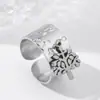 Anillo de Moda Transfronterizo Europeo y Americano para Pareja Anillo de Acero Inoxidable 18K Diseño Suelto Anillo Versátil para Mujer Joyería Regalo