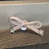 Nueva decoración de zapato con lazo de cereza con pedrería brillante, hebilla para cordones de zapato con lazo, decoración de cadena para zapatos, hebilla de flor de perla para ballet