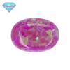 Huagang gem OPAL em forma de ovo sintético OPAL pedra nua folheado anel artificial OPAL Oval plano OP09