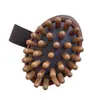Cepillo de Masaje Meridianos de Sándalo de Mano, Cepillo de Masaje Abdominal, Cepillo de Masaje de Piernas, Cepillo con Cojín de Aire, Cepillo Universal de Sándalo Rojo para Todo el Cuerpo, Cepillo Meridianos Abdominales
