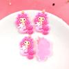 Nova Princesa Sereia pvc cola macia patch diy hairpin hairband cabelo corda acessórios acessórios capa do telefone móvel