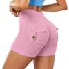Shorts de Yoga para Trabalho de Venda Quente Transfronteiriço Cintura Alta Levanta Bumbum Justo Toque Nu Calças Esportivas de Academia Secagem Rápida