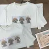 Camiseta Manga Curta com Estampa de Desenho Animado Fofa para Mulheres, Novo Estilo de Verão, Estilo Coreano, Solta e Versátil, Emagrecimento e Cobertura da Barriga, Top de Algodão Puro