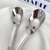 Colher de aço inoxidável 304 direto da fábrica, colher de lingote de prata para crianças, colher de comida doméstica, colher de sopa com cabo longo