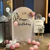 Decoración de Escena de Cumpleaños de Alta Gama Cumpleaños 18 de Niña Ceremonia de Adultos Fondo de Pared con Globos para Foto Personalizada Tablero Kt