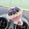 Mini Buquês de Tricô de Lã Novos Feitos à Mão Transfronteiriços, Pequenos Buquês, Pingentes de Bolsa, Presentes para Melhores Amigas, Produtos Acabados