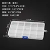 Caja de plástico transparente desmontable de 15 compartimentos para equipo de pesca, cosméticos, accesorios, cuentas de arroz, cuentas y cuentas pequeñas caja de almacenamiento de escritorio