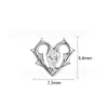 Pendientes de Zirconio Flash Binks Serie Blanca F136 Aleación de Titanio Fondo Plano Rosca Interna 0.9 Hilo Cabezal Intercambiable No Extraíble