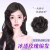 Grampo de Cabelo para Peruca, Coque Trançado de Flor Rosa, Acessório Fofo, Coque de Cabelo Falso, Xuchang em Estoque