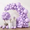Conjunto de Corrente de Balões de Látex Cor Sólida Metálico Fosco Transfronteiriço Decoração de Festa de Aniversário Casamento Guirlanda Colorida Balões