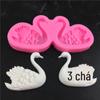 Molde de Silicone Combinação Casal de Cisnes DIY Feito à Mão Molde de Bolo Fondant Ferramenta de Fondant Molde de Chocolate Bolo
