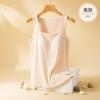 Otoño e Invierno cuello cuadrado moda ropa interior cálida con almohadilla para el pecho de una pieza chaleco sin costuras para mujer camisa básica de doble cara