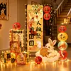 Juego de Faroles de Tela de Pie para Festival de Medio Otoño para Tienda y Sala de Estar, Decoración de Estilo Antiguo para Registro de Festival de Medio Otoño, Bienvenida y Decoración de Fotos