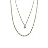 XL83 Estilo Coreano Simples Zircônia Camada Dupla Usar Empilhado Prata S925 Colar Feminino Design de Nicho Personalizado Colar de Clavícula