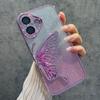 Funda de Teléfono Apple iPhone 16 Pro Max de TPU, Galvanizada con Arena Movediza y Brillo de Mariposa, Cobertura Total, Antigolpes y Anticaídas 15