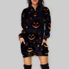 Moletom de Comprimento Médio Europeu e Americano Plus Size Feminino Cosplay Mercadoria de Filme Moletom de Abóbora Moletom 3D Halloween Feminino