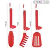 Conjunto de Pinças de Silicone para Alimentos em Aço Inoxidável de Três Peças com Suporte, Pinças de Alimentos Resistentes a Altas Temperaturas 9 polegadas 12 polegadas Pinças para Churrasco