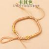 Pulsera de cuerda enrollada de flor dorada adulto bebé este año cuerda roja usar cuentas de transferencia de oro duro 3D cuerda de mano semiterminada al por mayor