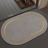 Felpudo antideslizante para baño, alfombra de barro de diatomeas, absorbente, de secado rápido