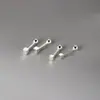 Pendientes de Plata de Ley S925 Nalan, Pendientes Cuadrados Roscados Simples y de Moda, Accesorios de Viaje Estilo Ins M07800