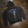 Cárdigan con capucha de manga larga retro gótico de moda para otoño e invierno transfronterizo, sudadera unisex de calle Y2K con decoración de strass