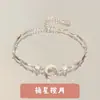 Pulseira de Sino com Laço de Zircônia Sakura para Meninas Leve Luxo Temperamento High-End Sensação Cool Joia de Mão para Melhor Amiga Venda por Atacado