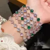 Pulsera Corazón de Zirconia Europea y Americana Lujo Accesible Pulsera de Gama Alta Nuevo Estilo 2025 Mano de Obra Exquisita Elegante Versátil para Mujer