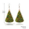 Aretes Navideños Transfronterizos Juego de Aretes Navideños Copo de Nieve Campana Aretes Navideños Aleación Árbol de Navidad Aretes Navideños