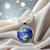 Accesorios Transfronterizos Gema del Tiempo Llavero Bolsa Colgante para Llave de Coche Nueve Planetas Planeta Cadena de Llaves de Cristal