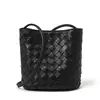 Bolsa Feminina de Couro Genuíno Modelo 2026, Bolsa Saco Trançada de Pele de Ovelha de Primeira Camada, Bolsa Trançada da Moda, Bolsa Versátil Tendência para Ombro e Transversal