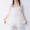 Estilo Mori Dulce Reductor de Edad Suéter Bordado con Encaje Chaleco Chaleco Verano 2025 Nuevo Holgado Combinable Top para Apilar